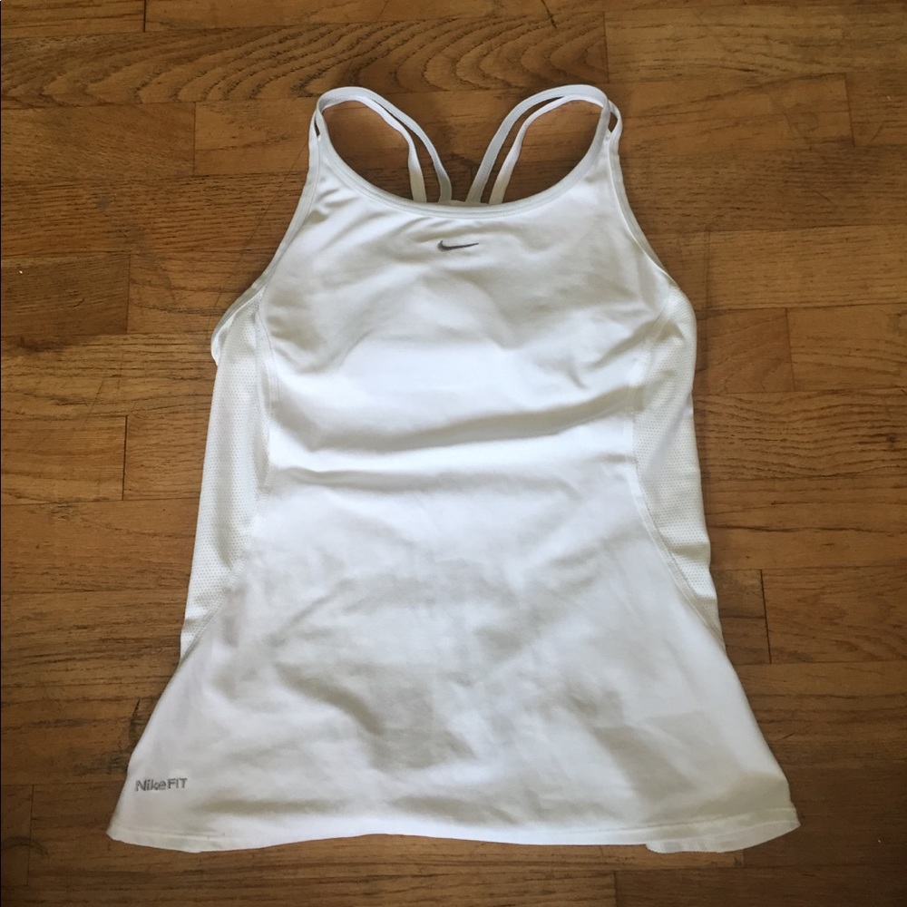 Nike White Active Workout Tank top